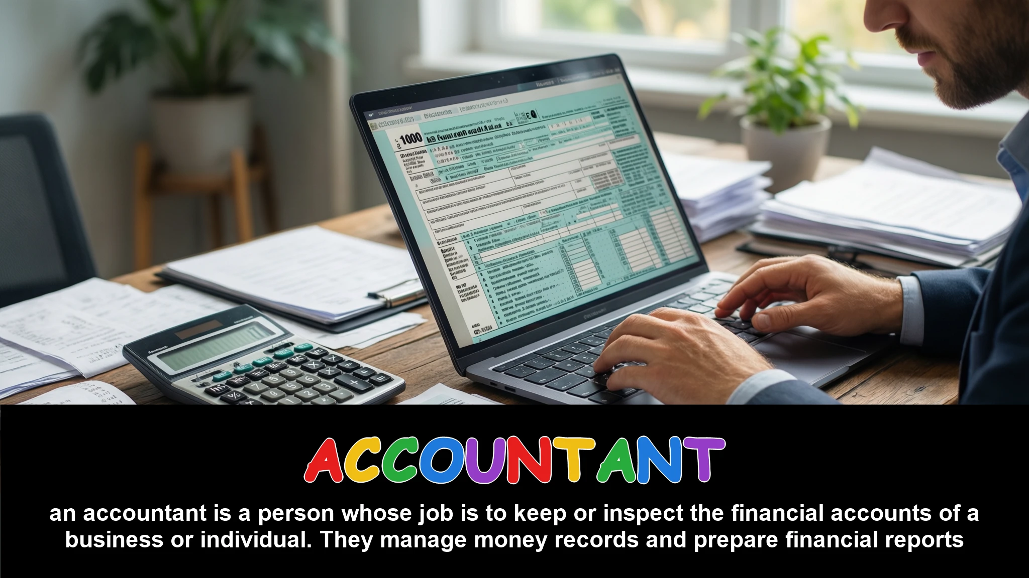 English Illustration for accountant